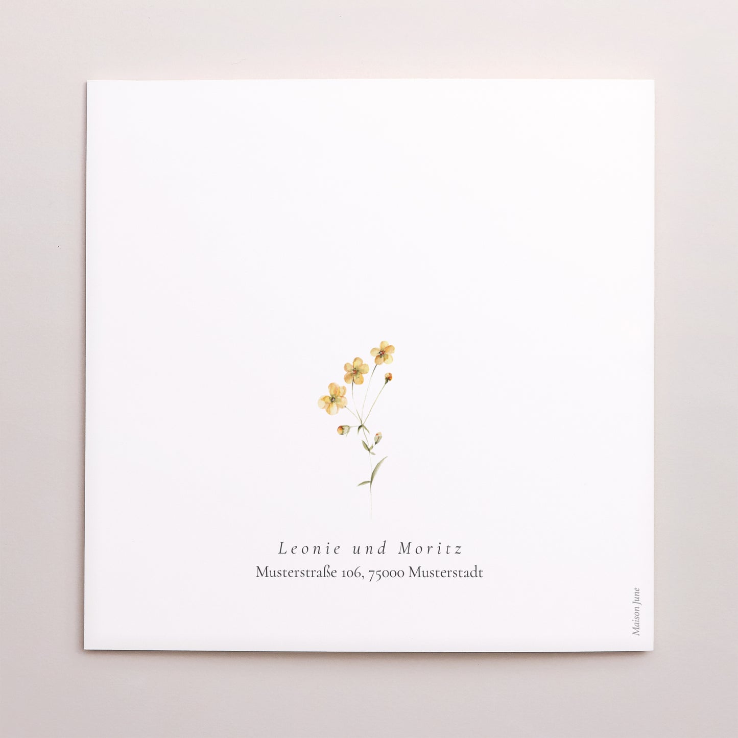 Hochzeitseinladung Doppelflügelfenster Ländlicher Blumenkranz foto N° 3