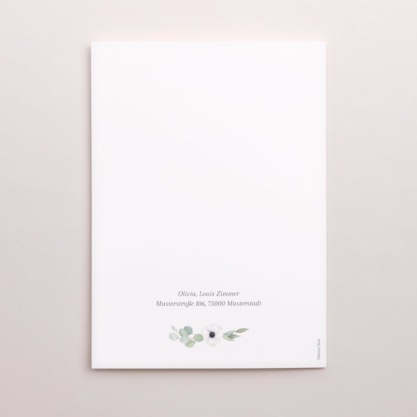 Dankeskarte Hochzeit Doppelflügelporträt foto N° 3