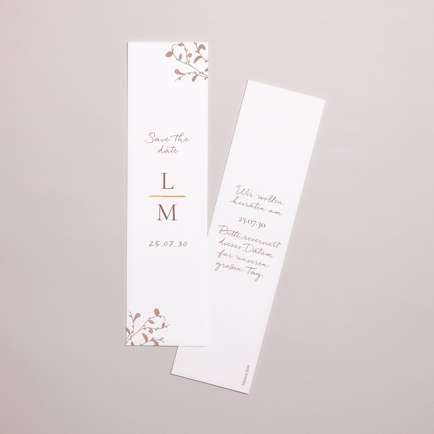 Save the date Karte Hochzeit Lesezeichen foto N° 1