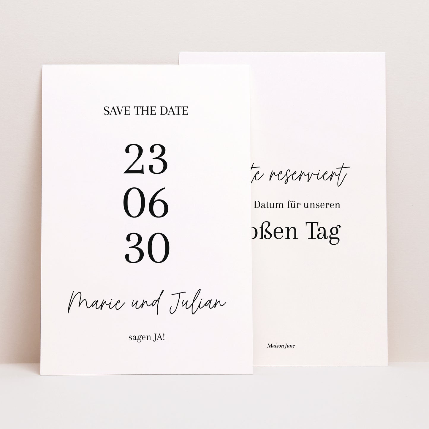 Save the date Karte Hochzeit PortraitPorträt Pacôme foto N° 1