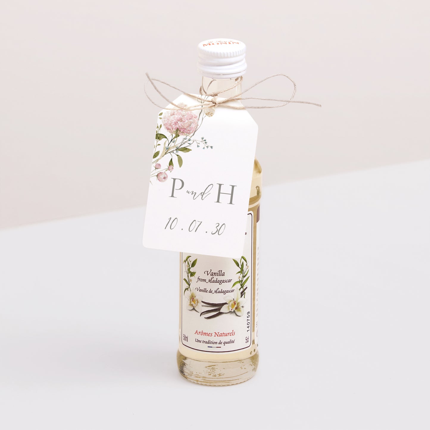Vorgelochtes Etikett Hochzeit Fähnchen foto N° 3
