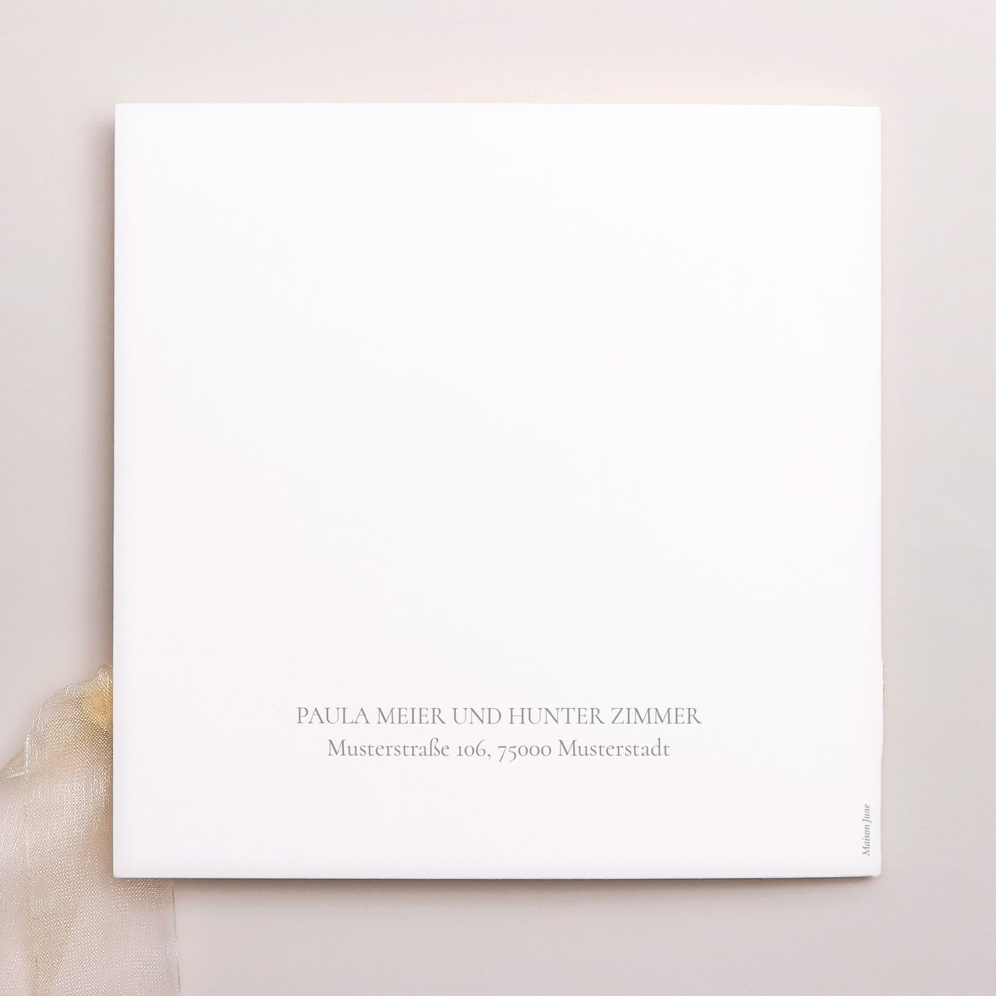 Hochzeitseinladung Quadratische Hülle, 3 Karten, Etikett foto N° 4