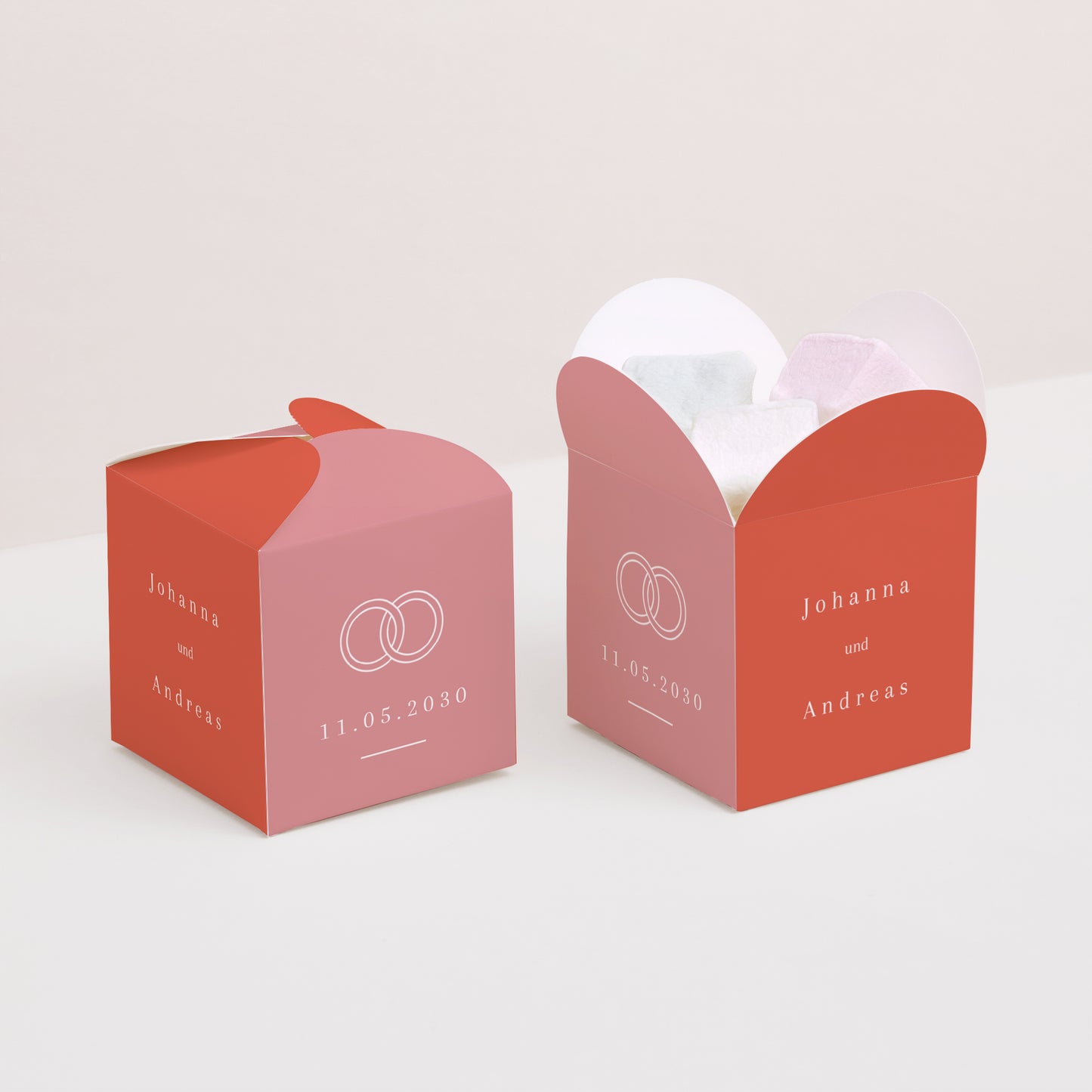 Geschenkbox Hochzeit Schmetterlingsöffnung Karneol foto N° 2