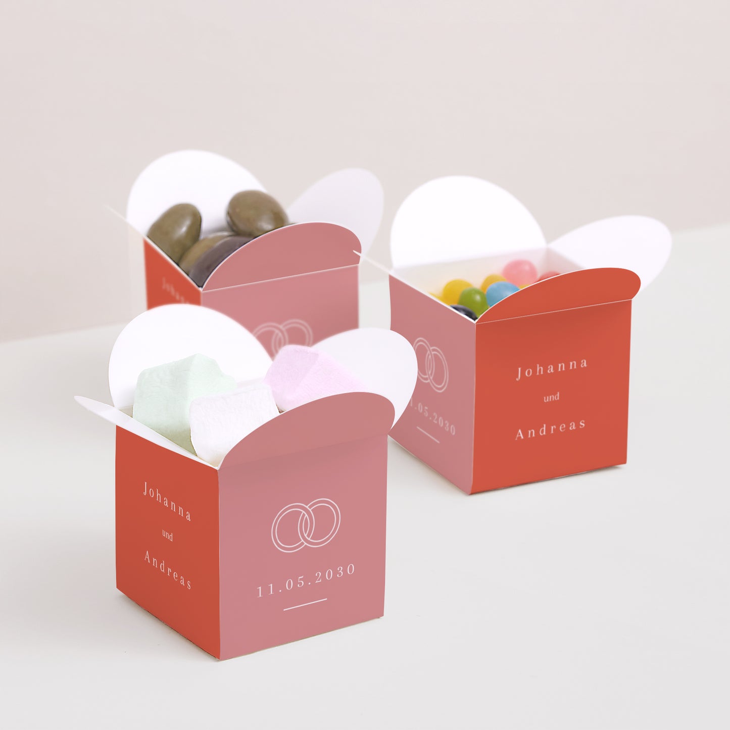 Geschenkbox Hochzeit Schmetterlingsöffnung Karneol foto N° 3