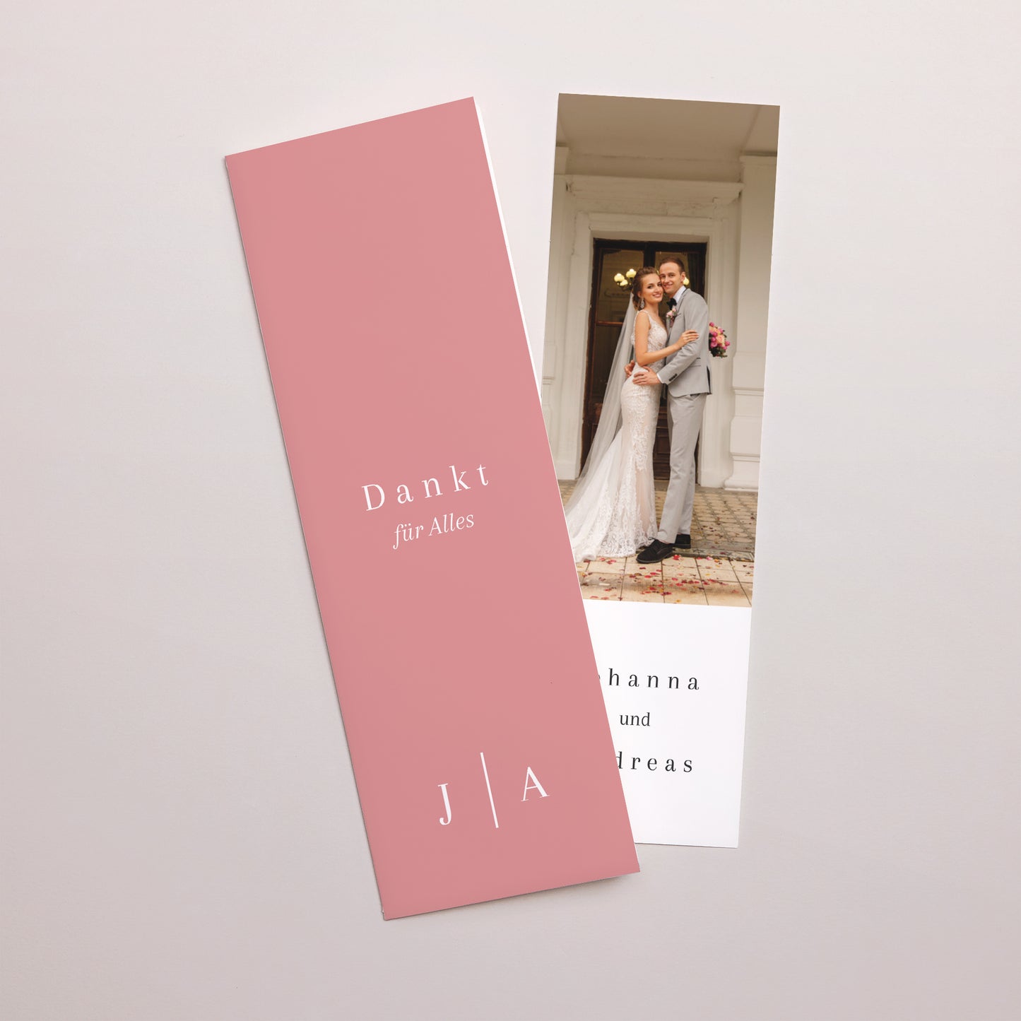Dankeskarte Hochzeit Fotoautomaten Lesezeichen Karneol foto N° 1