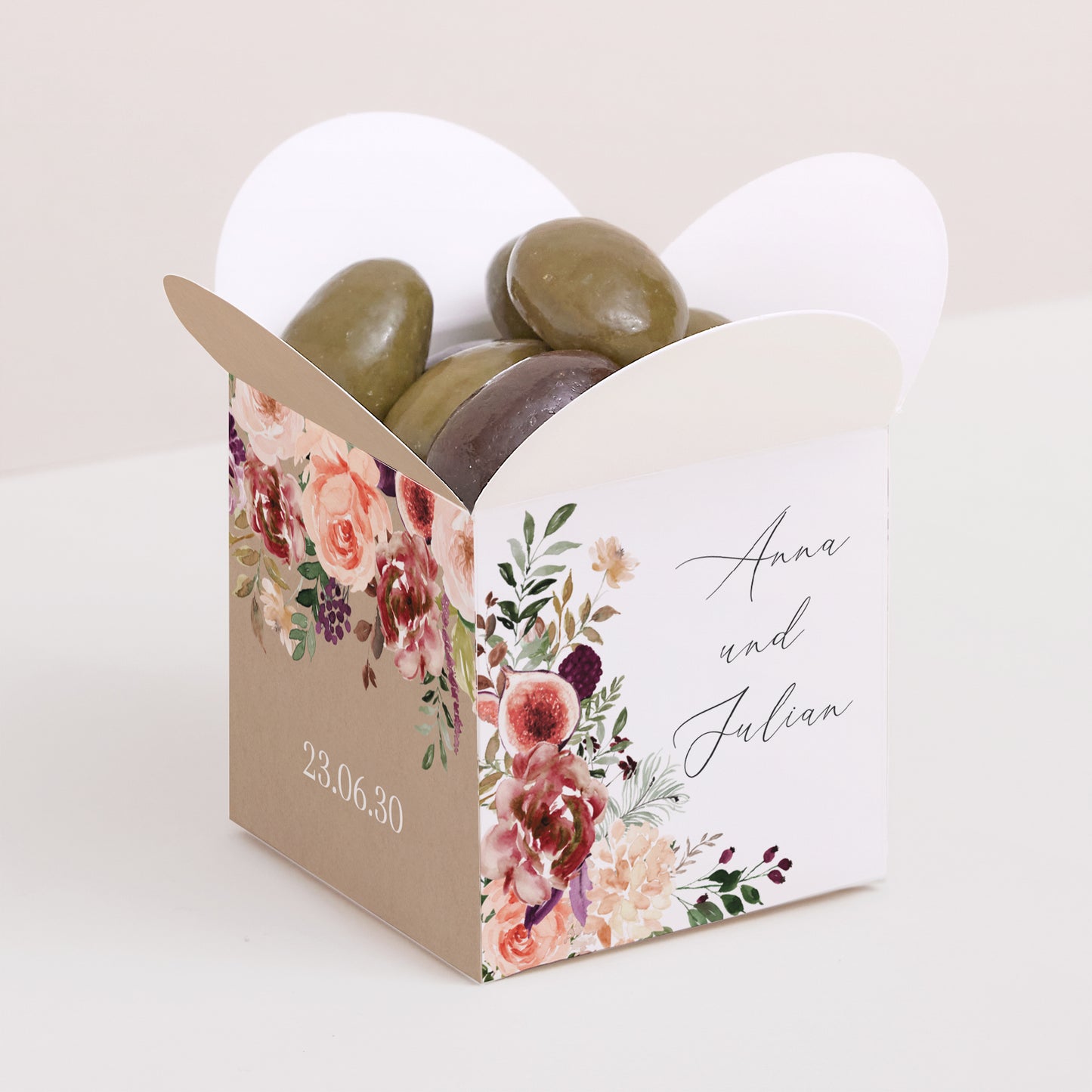 Geschenkbox Hochzeit Schmetterlingsöffnung Caudélie foto N° 1