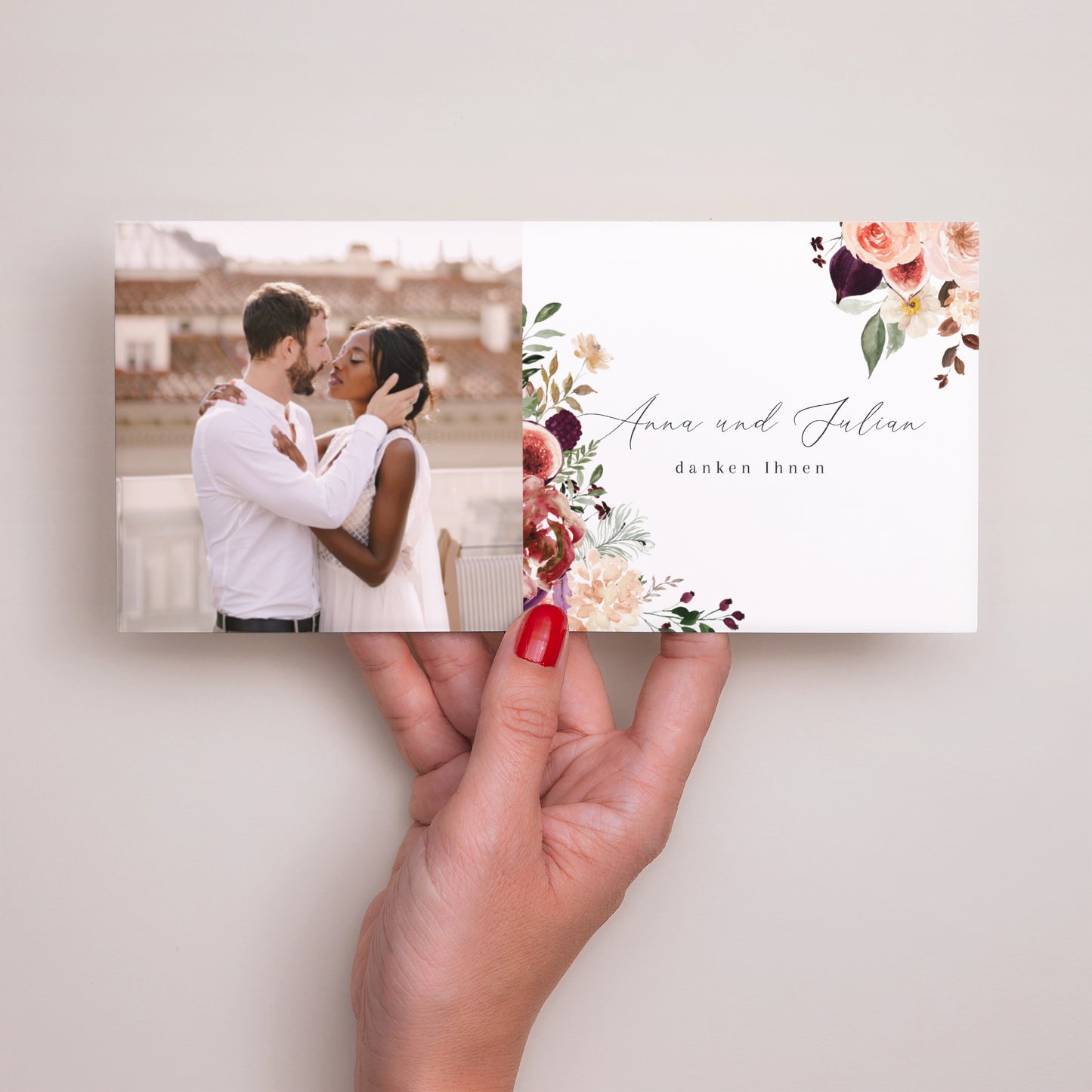 Dankeskarte Hochzeit Panoramische Landschaft Caudélie foto N° 3