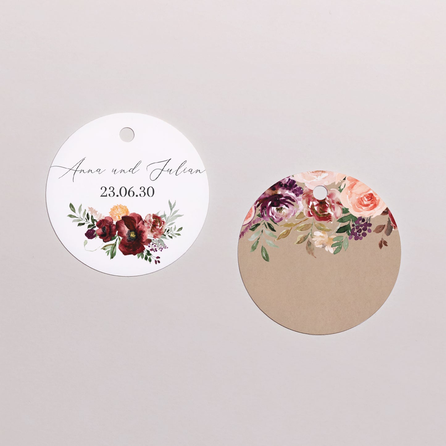 Geschenkbox Hochzeit Kugel mit runder Etikette Caudélie foto N° 3