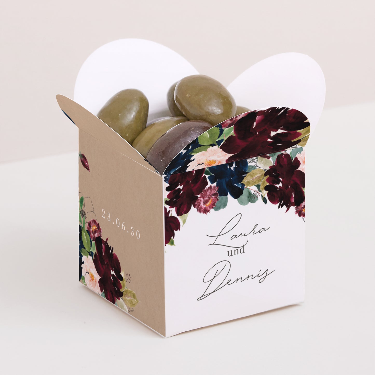Geschenkbox Hochzeit Schmetterlingsöffnung foto N° 1