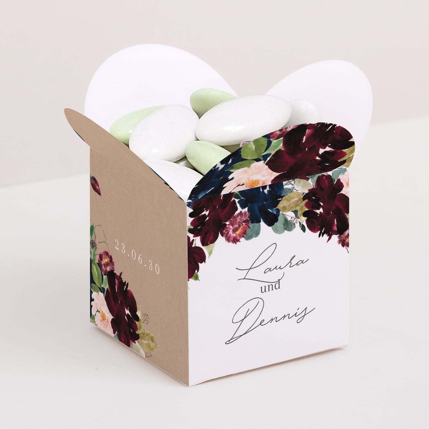 Geschenkbox Hochzeit Schmetterlingsöffnung foto N° 1