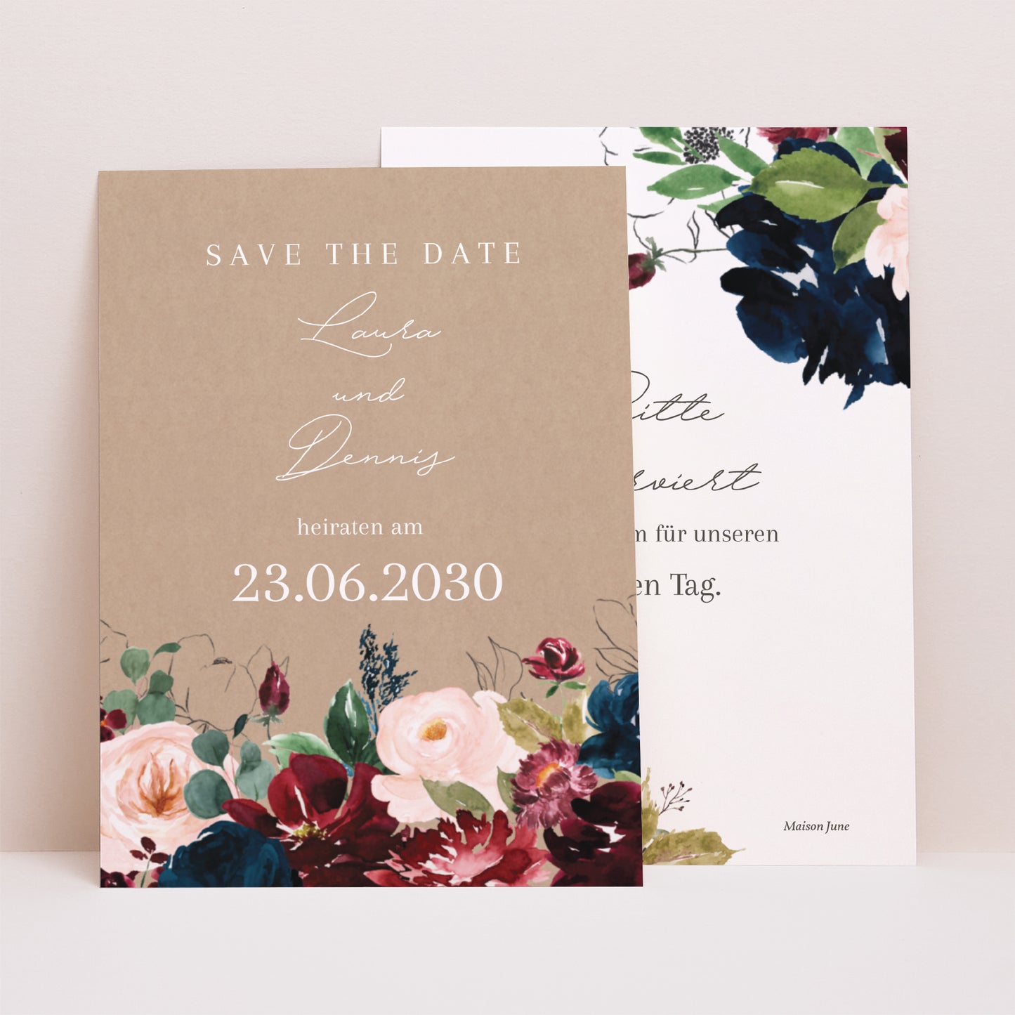 Save the date Karte Hochzeit Porträt foto N° 1