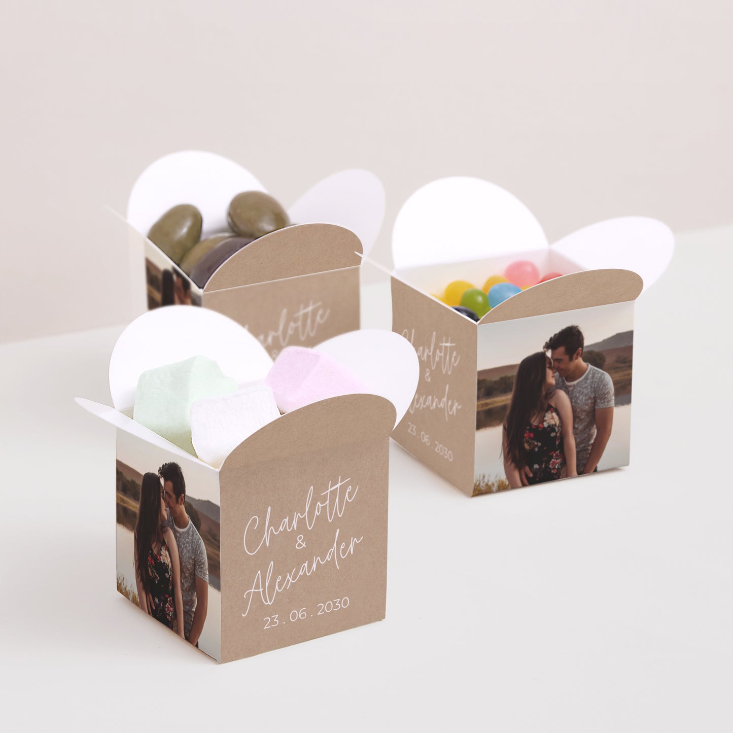 Geschenkbox Hochzeit Schmetterlingsöffnung für immer foto N° 3