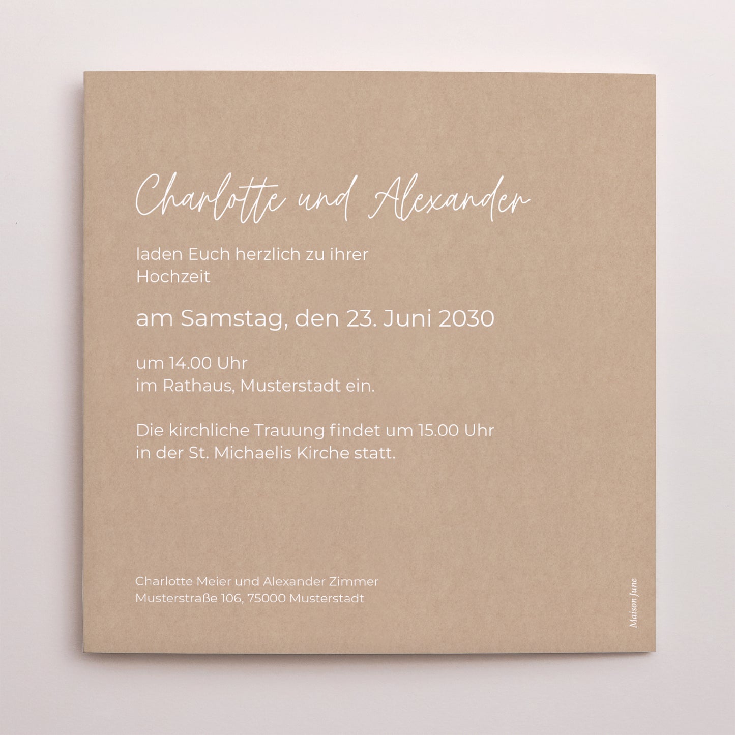 Hochzeitseinladung Schallplattenhülle für immer foto N° 3