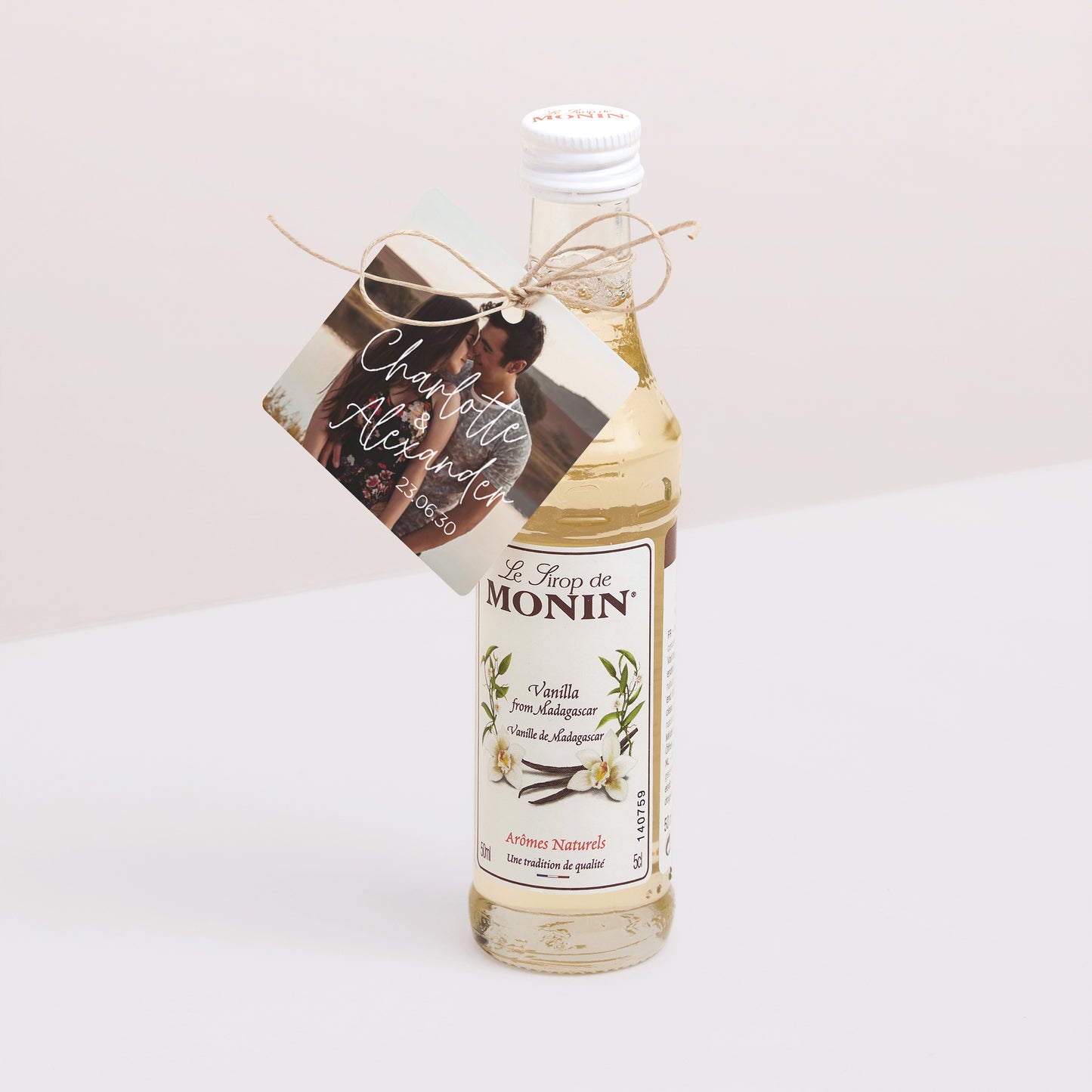 Vorgelochtes Etikett Hochzeit quadratisch für immer foto N° 3