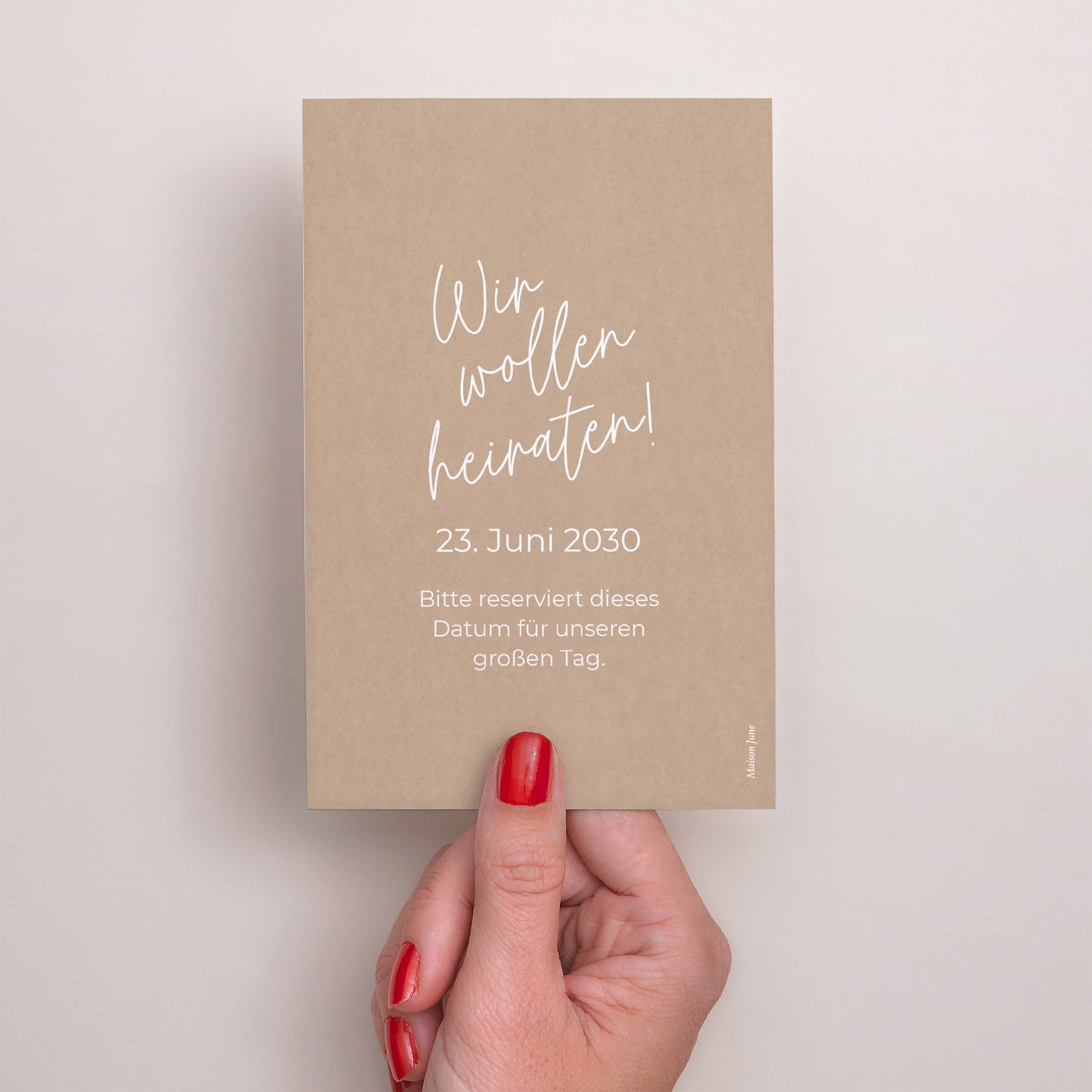 Save the date Karte Hochzeit PortraitPorträt für immer foto N° 3