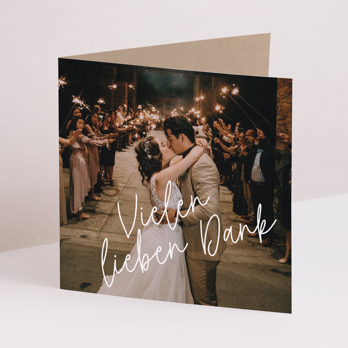 Dankeskarte Hochzeit Doppelflügelfenster für immer foto N° 1