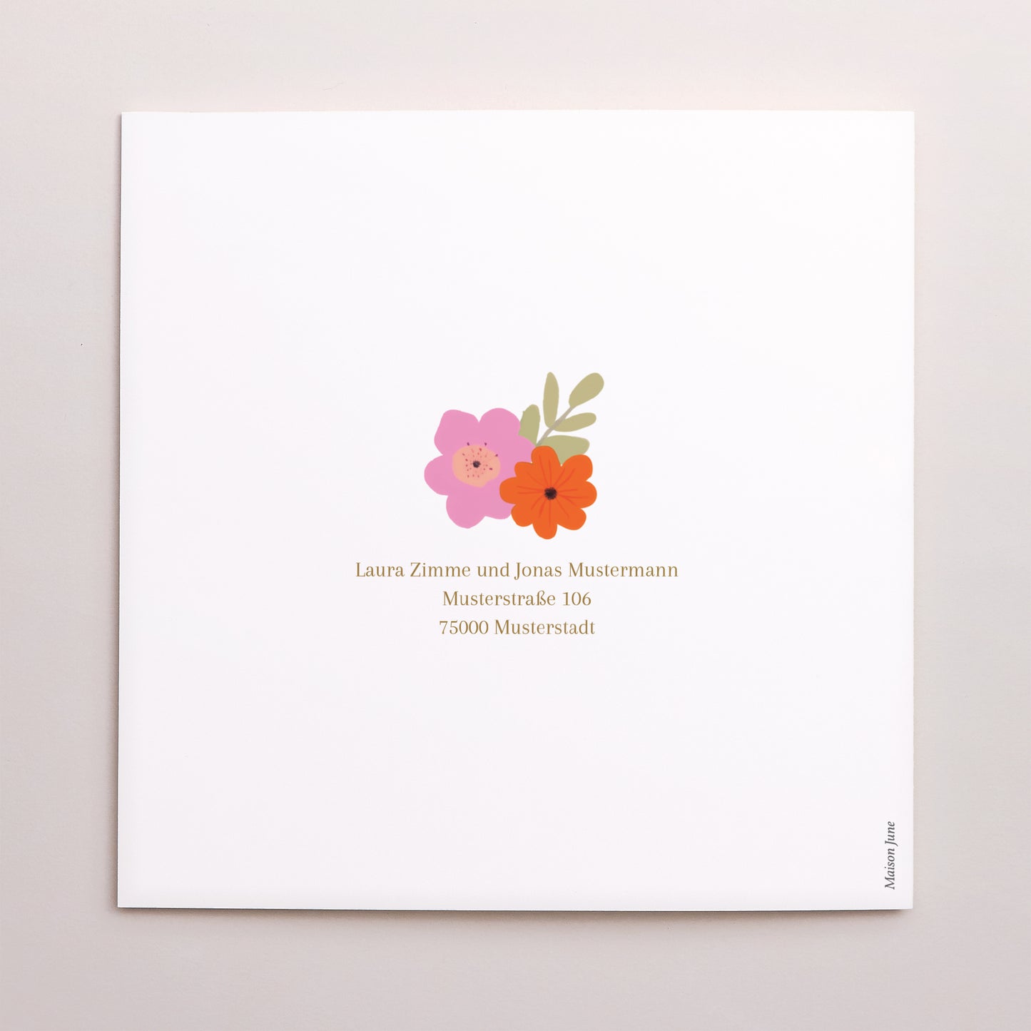 Hochzeitseinladung Doppelflügelfenster Reigen von Blumen foto N° 3