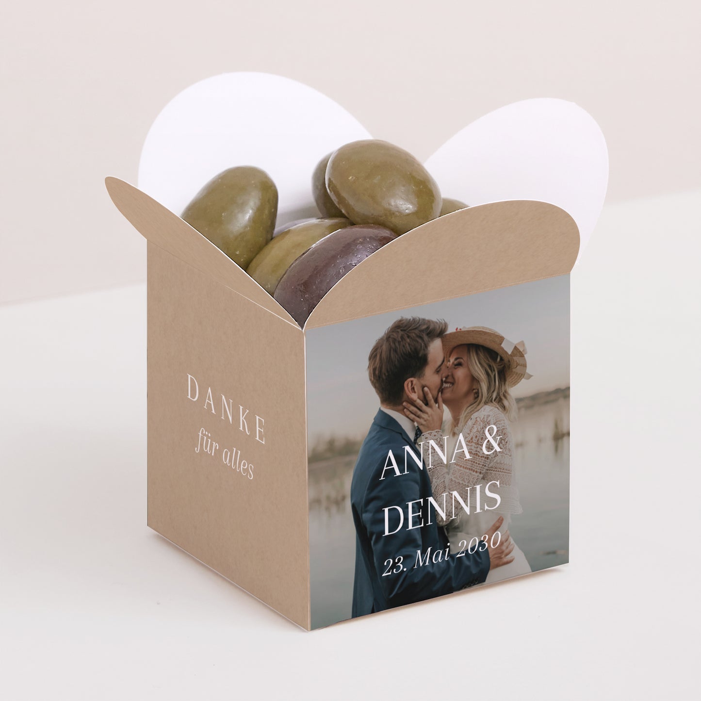 Geschenkbox Hochzeit Schmetterlingsöffnung Ja zum Leben foto N° 1