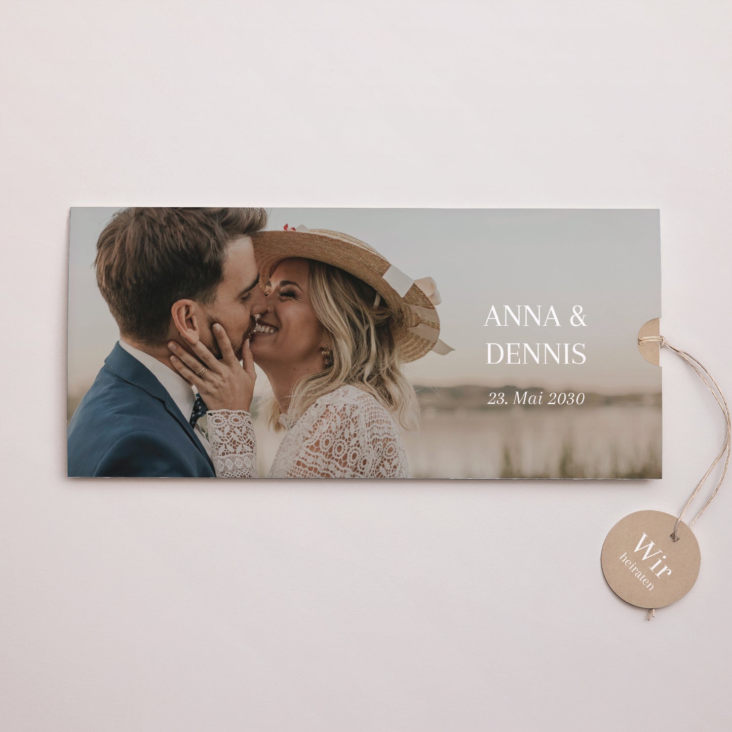 Einladungskarte Hochzeit Mappe 2 Karten, Etikett Ja zum Leben foto N° 1