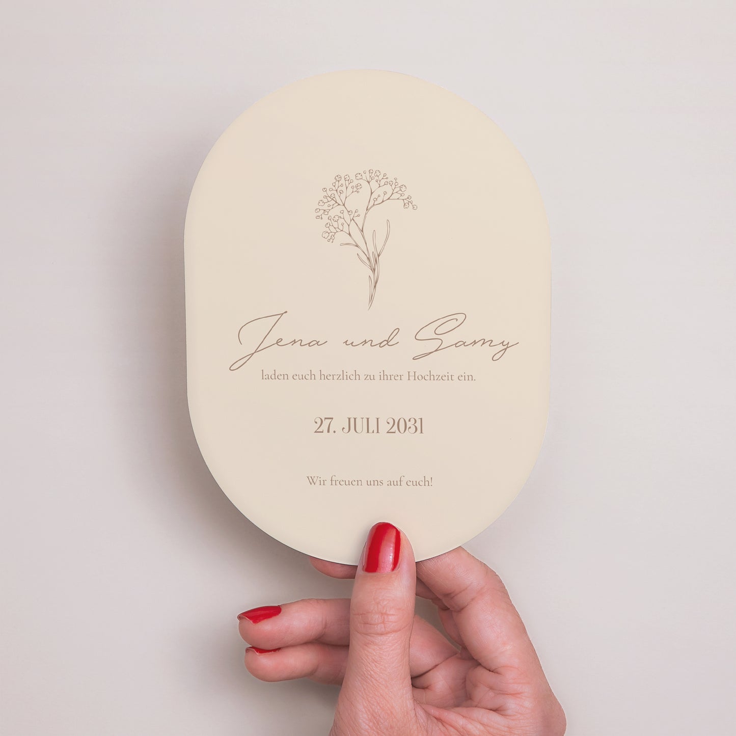 Hochzeitseinladung oval Brin bohème foto N° 2