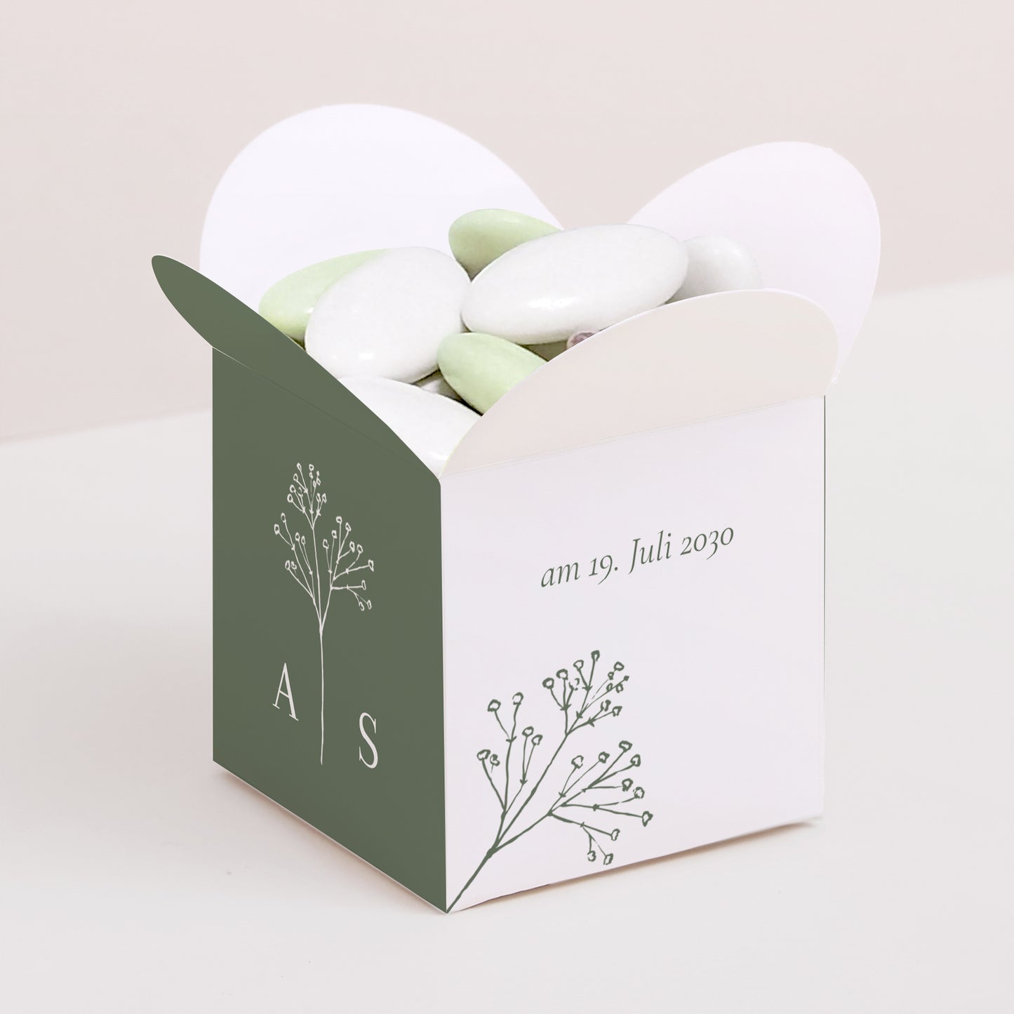 Geschenkbox Hochzeit Schmetterlingsöffnung foto N° 1
