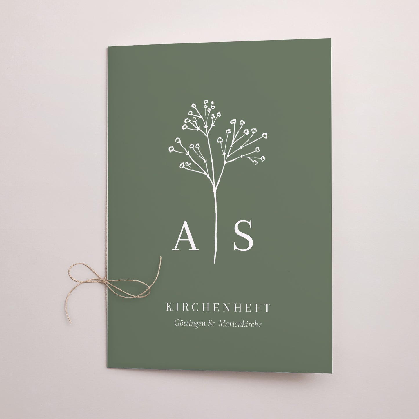 Kirchenheft Hochzeit Doppelflügel Gypsophila silouhette foto N° 1