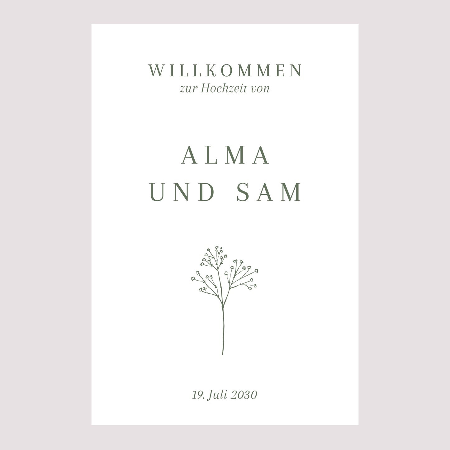 Begrüßungstafel Hochzeit Porträt 60 x 90 cm foto N° 2