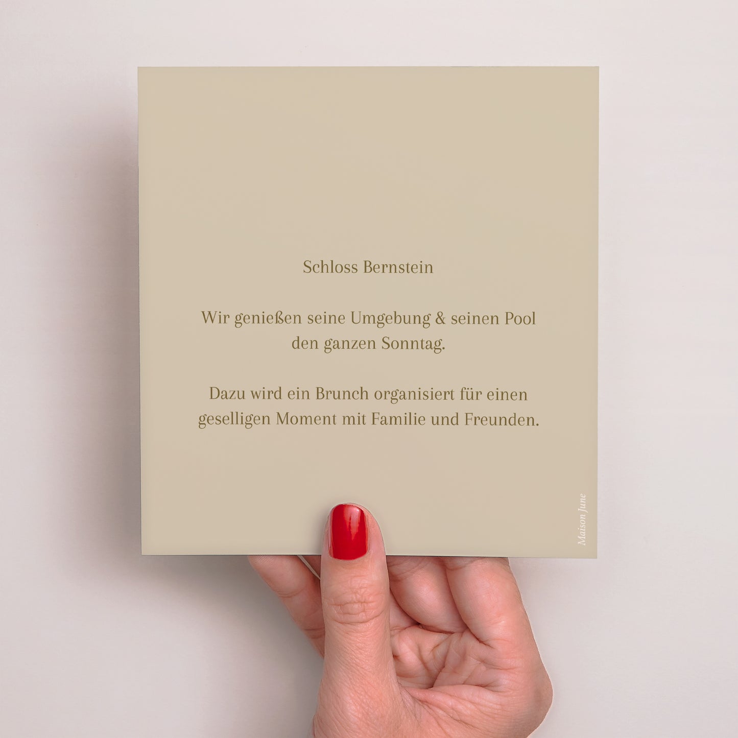 Einladungskarte Hochzeit Quadrat Camaieu abstrakt foto N° 3