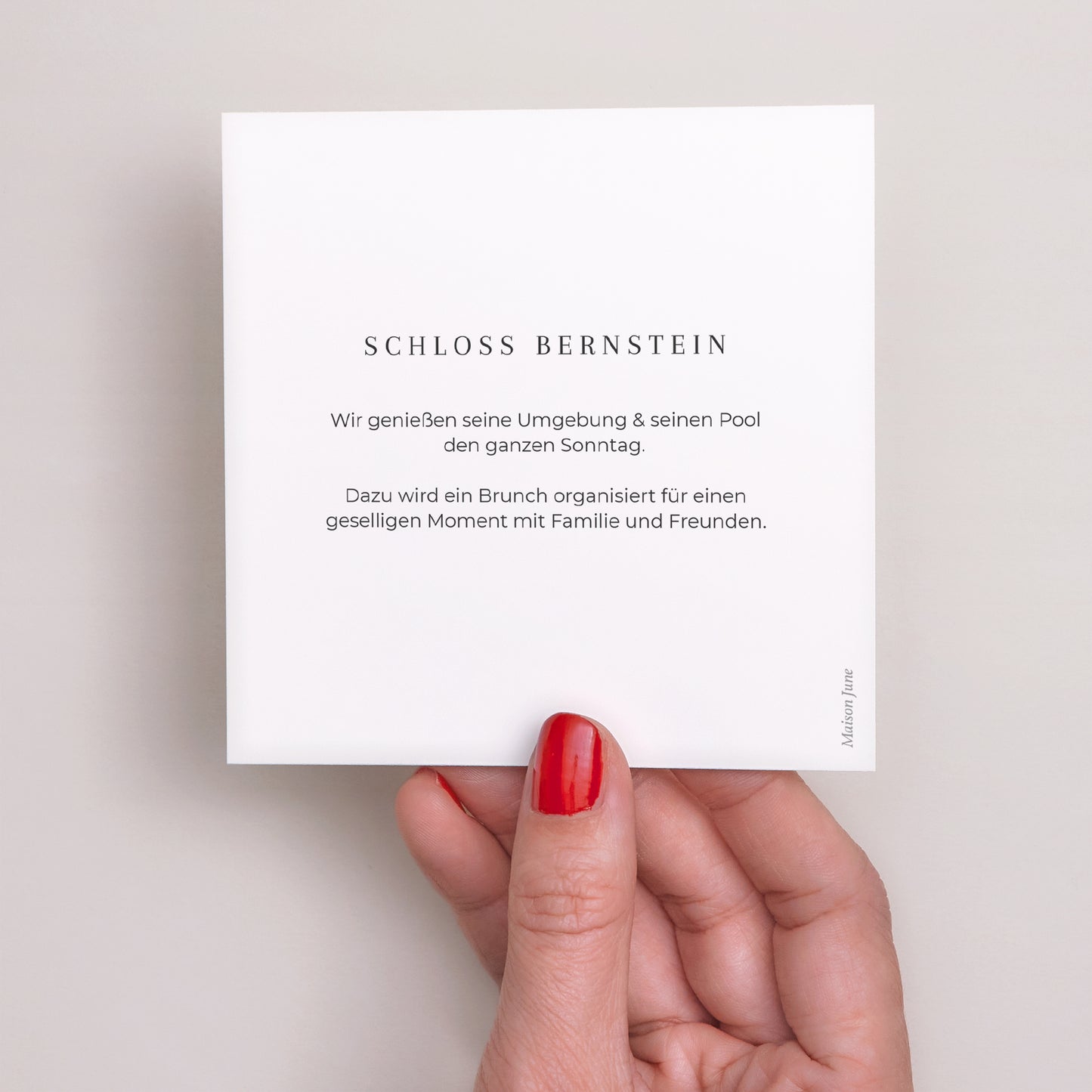 Einladungskarte Hochzeit Quadrat Komposition im Stil von Matisse foto N° 3