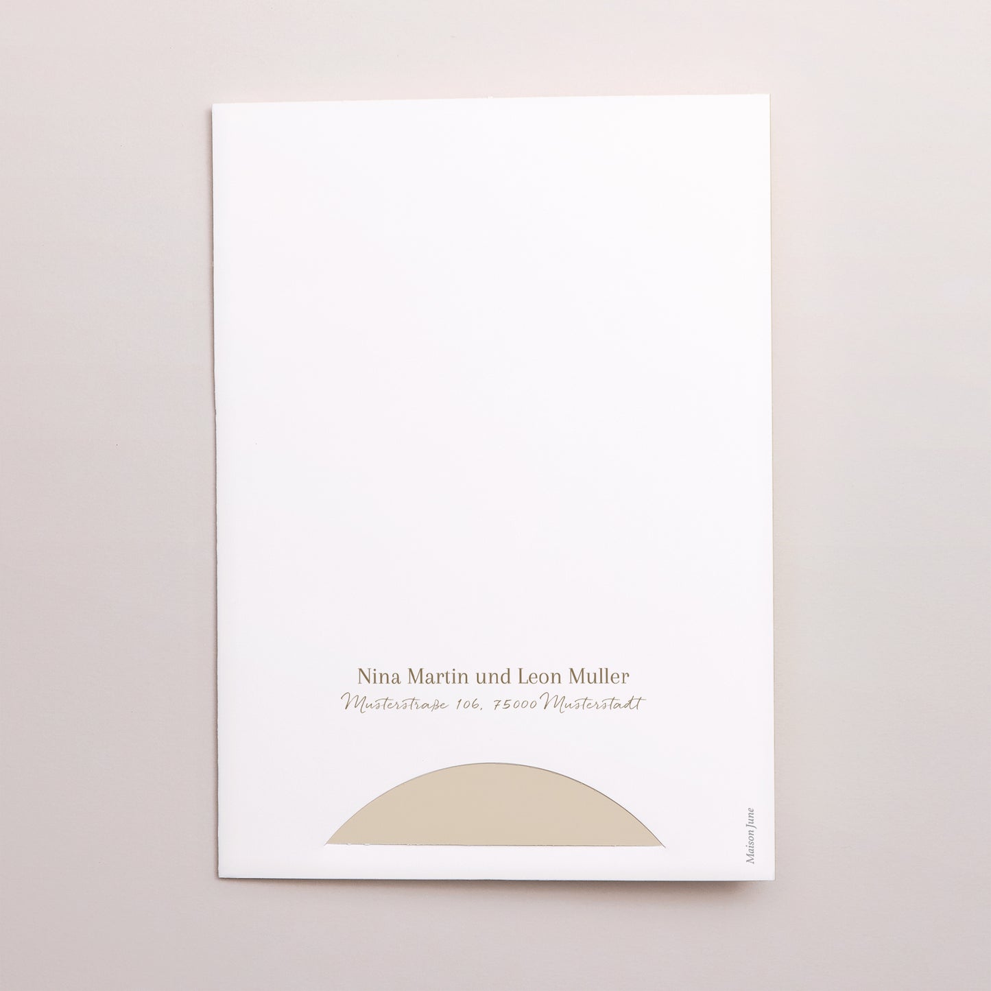 Hochzeitseinladung Hülle für 2 Karten Elegante Gipskraut foto N° 4