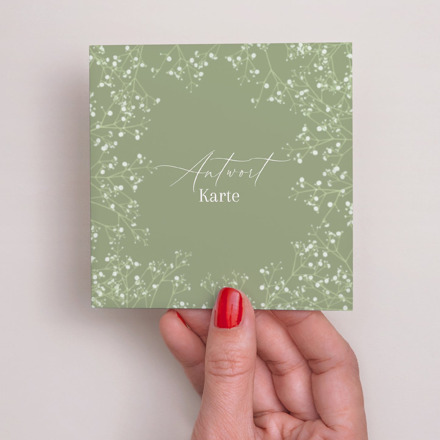 Antwortkarte Hochzeit Quadrat Es ist Sommer! foto N° 2