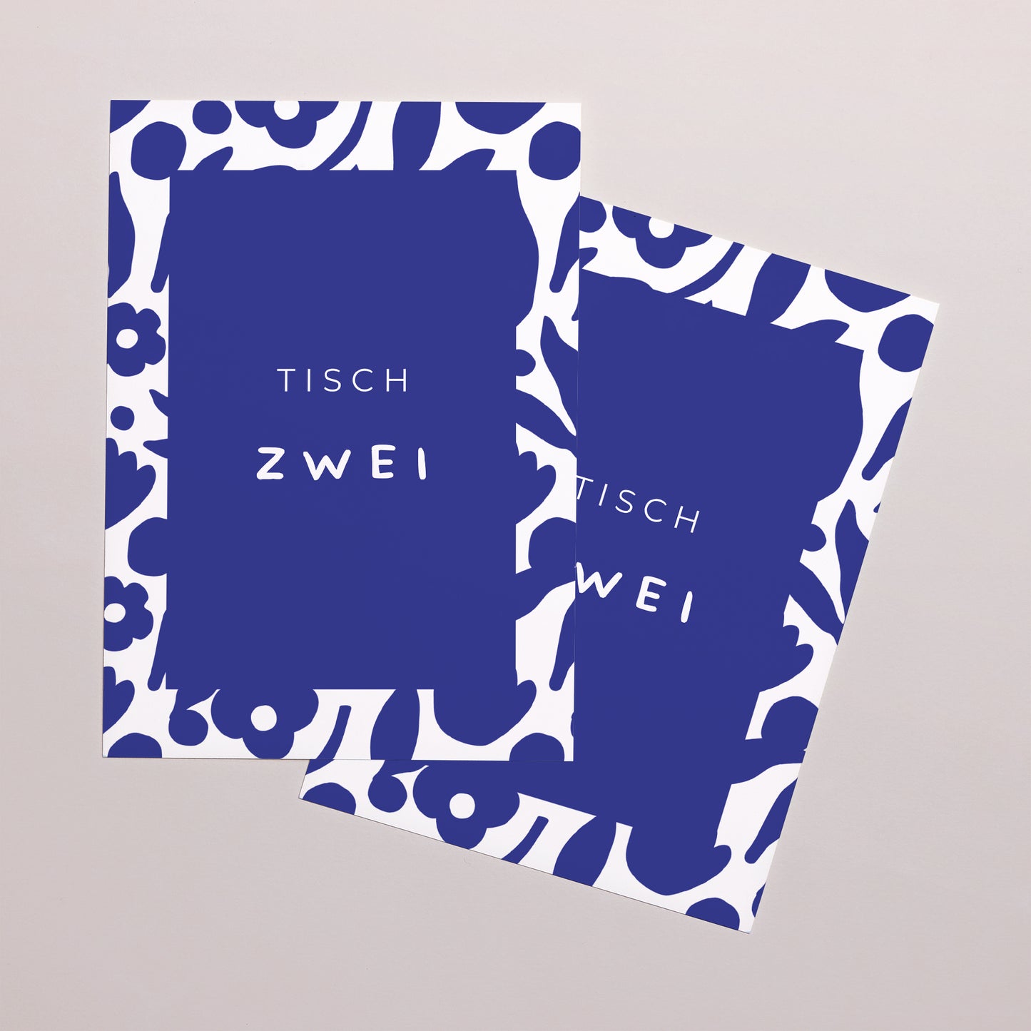 Tischnummern Hochzeit Rechteck Blau Majorelle foto N° 2