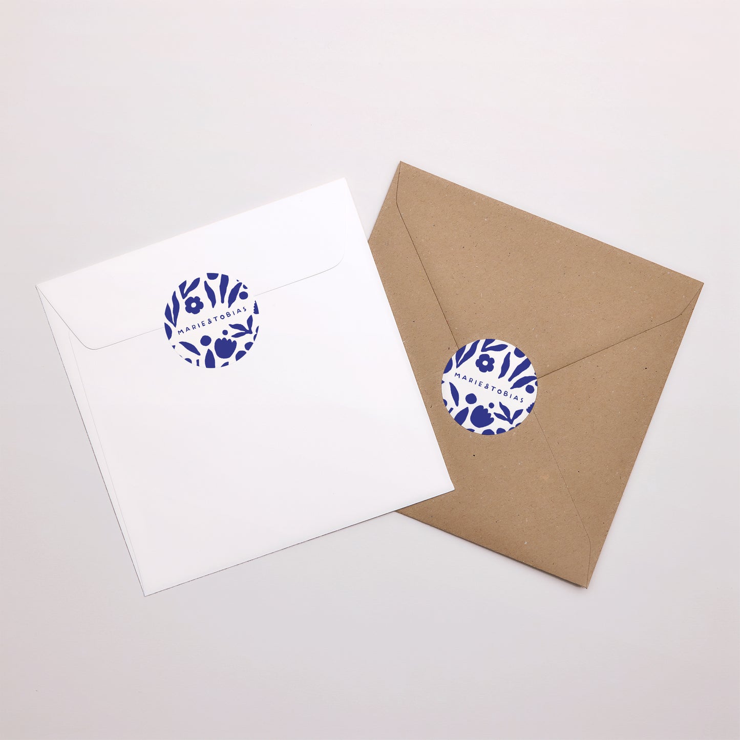 Sticker Hochzeit Rund Blau Majorelle foto N° 3