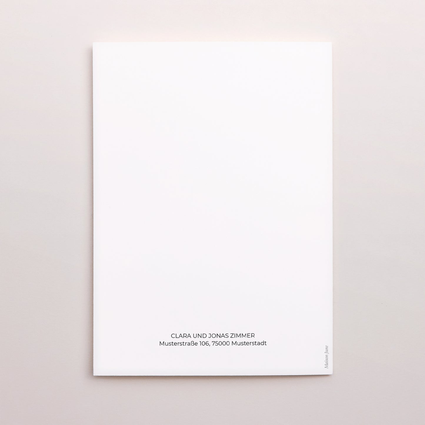 Dankeskarte Hochzeit Doppelflügelporträt Typo Datum foto N° 3