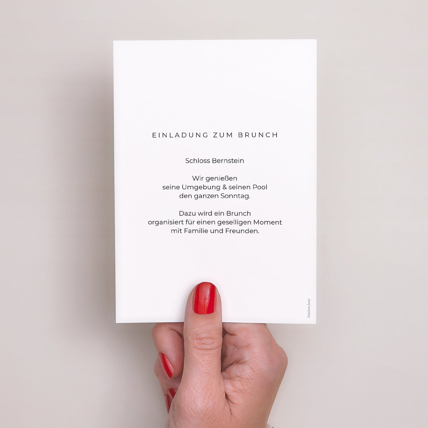 Einladungskarte Hochzeit Porträt Typo Datum foto N° 3