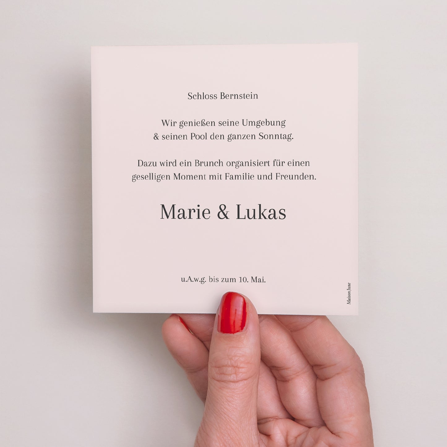 Einladungskarte Hochzeit Quadrat foto N° 3