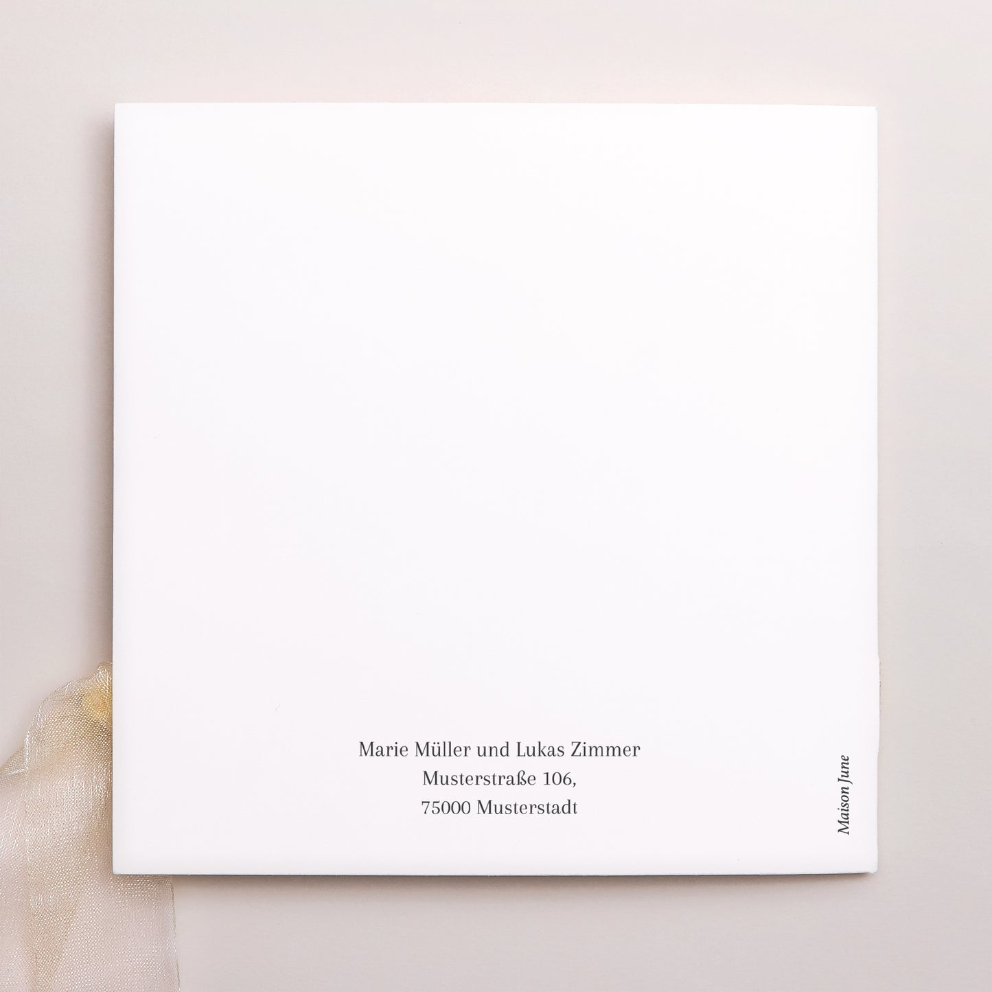 Hochzeitseinladung Quadratische Hülle, 3 Karten, Etikett foto N° 4