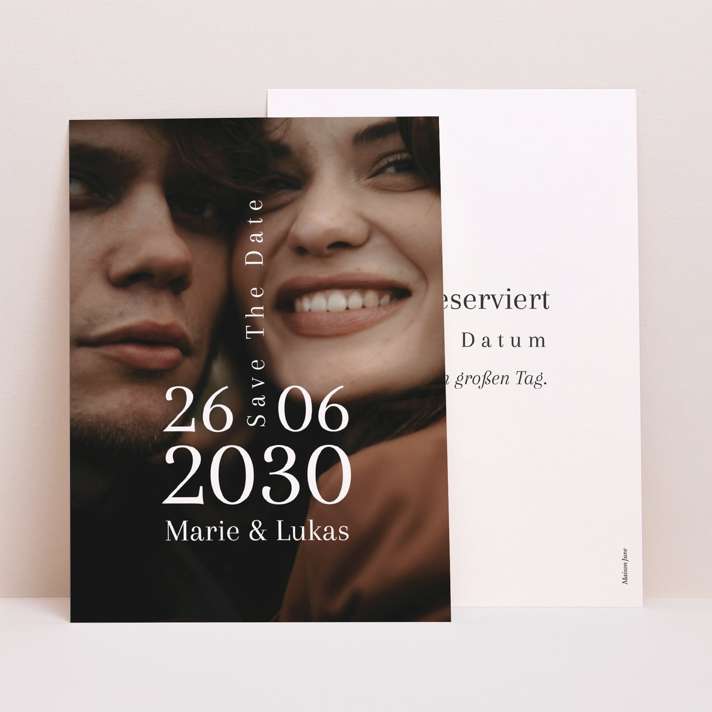 Save the date Karte Hochzeit Porträt foto N° 1
