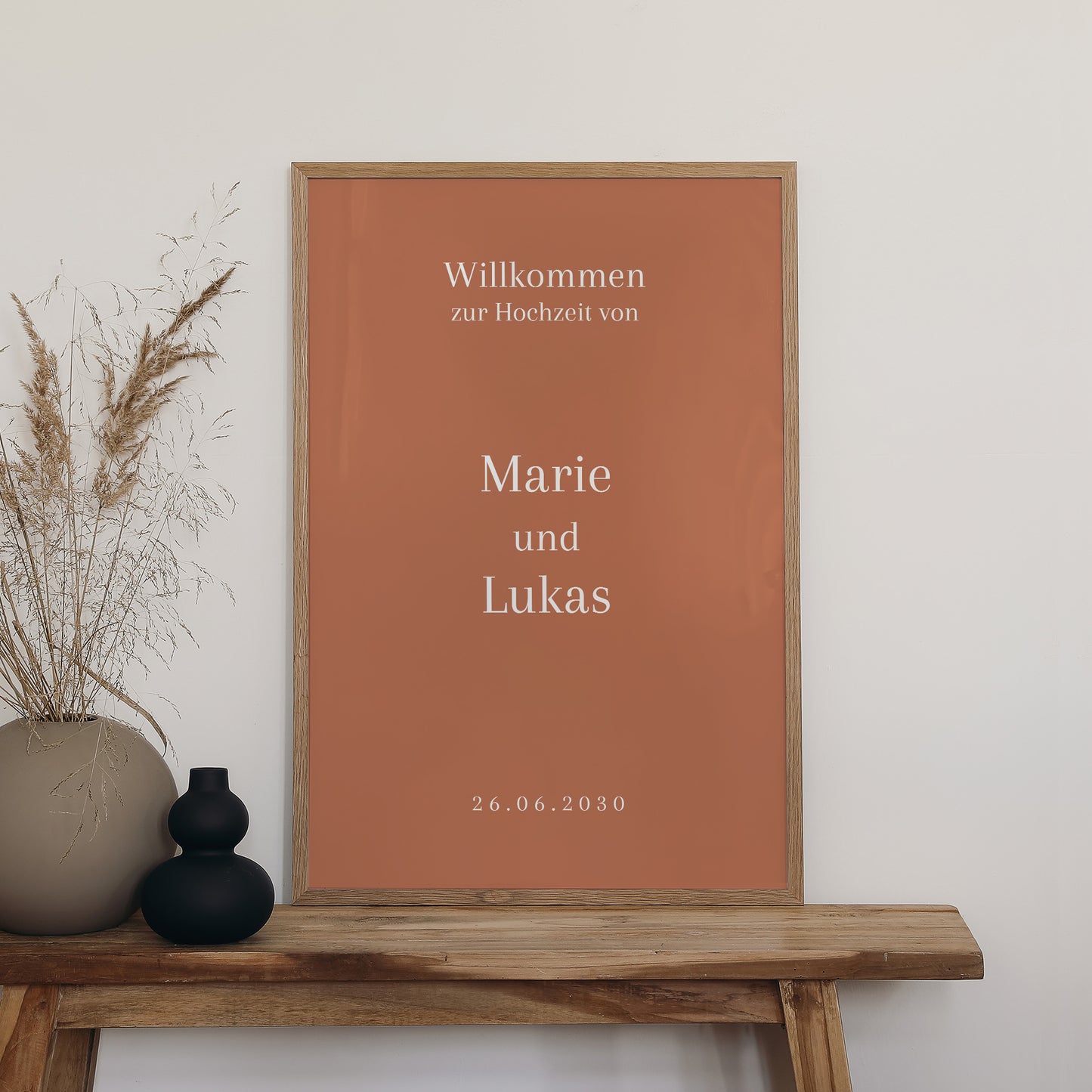 Begrüßungstafel Hochzeit Porträt 60 x 90 cm foto N° 2