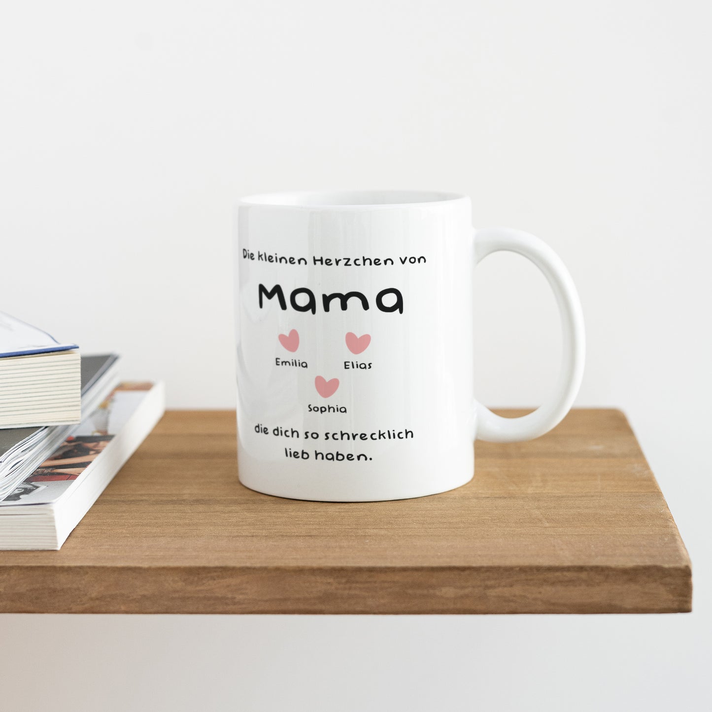 Tasse Objekte Weiß Die kleinen Herzen von Mama. foto N° 4
