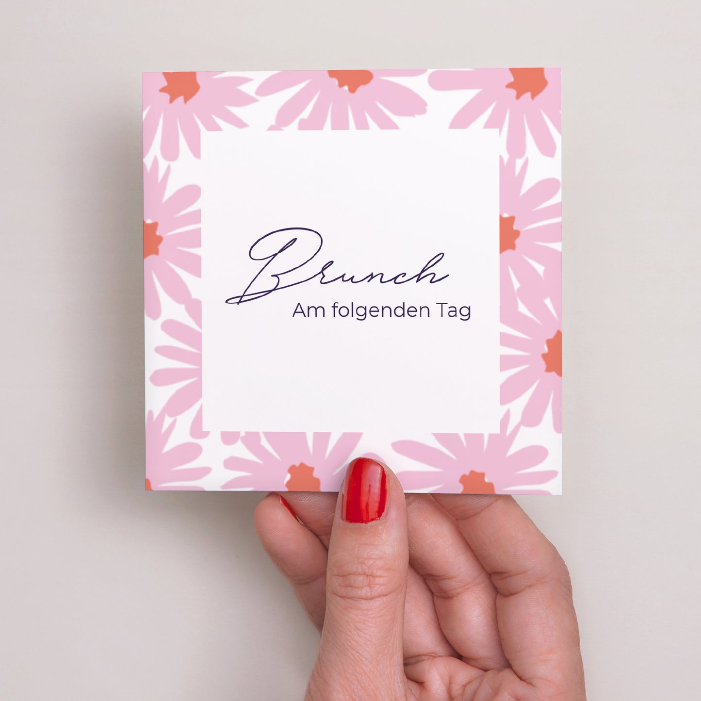 Beilegekarte Hochzeit Quadrat Blumen Pop III foto N° 2