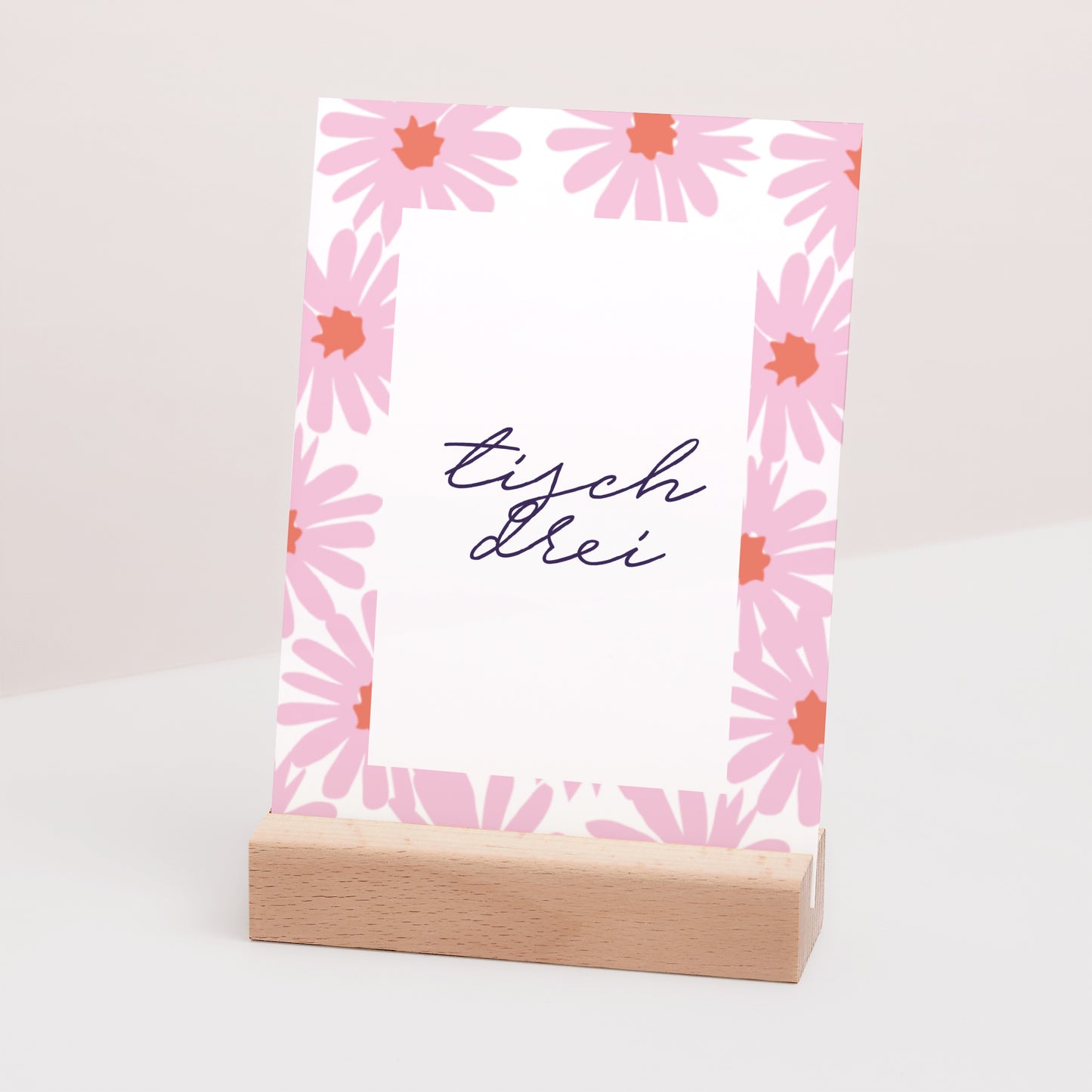 Tischnummern Hochzeit Rechteck Blumen Pop III foto N° 3