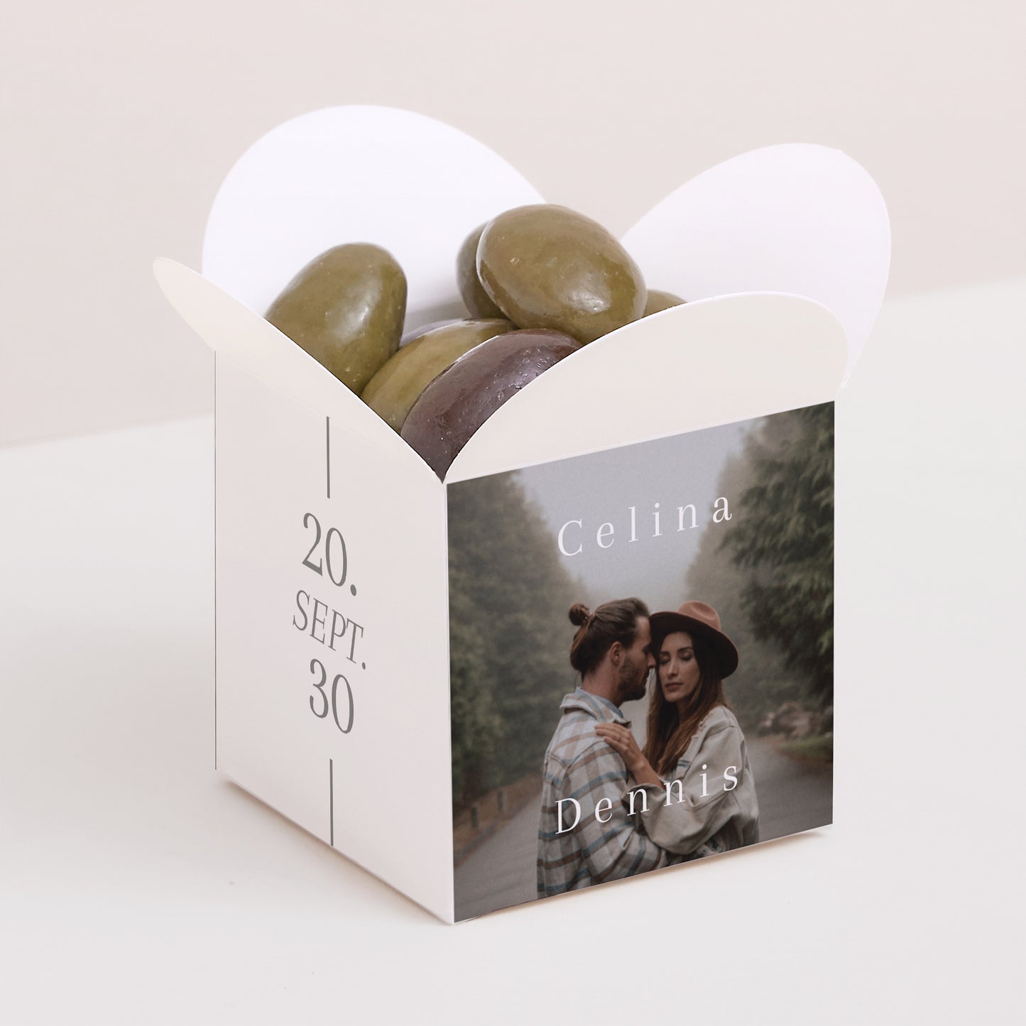 Geschenkbox Hochzeit Schmetterlingsöffnung foto N° 1
