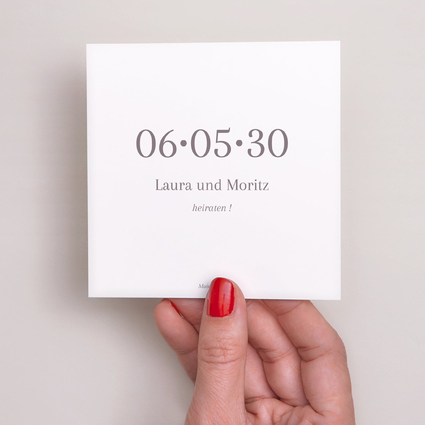 Einladungskarte Hochzeit Quadrat Mama und Papa heiraten foto N° 3