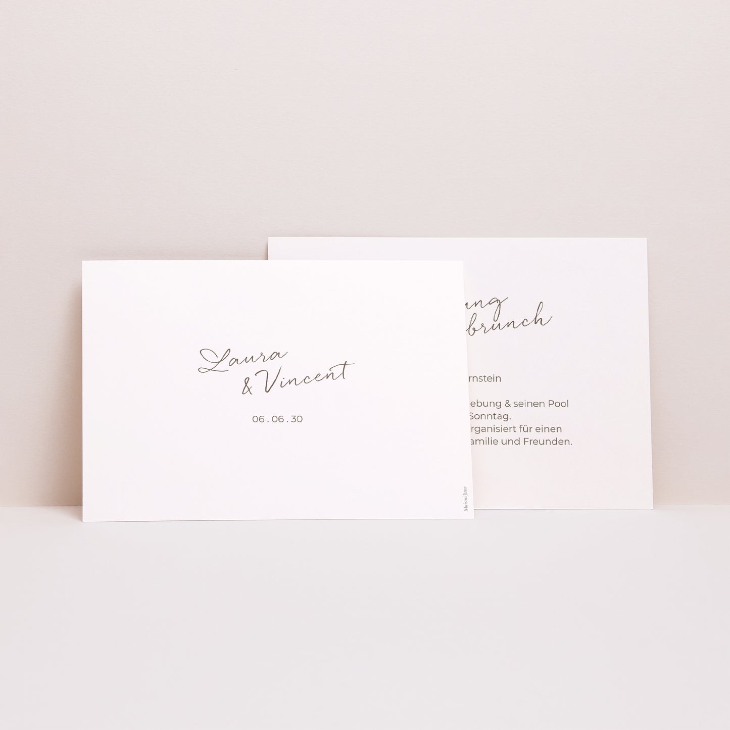 Beilegekarte Hochzeit Landschaft Mama und Papa heiraten II foto N° 2