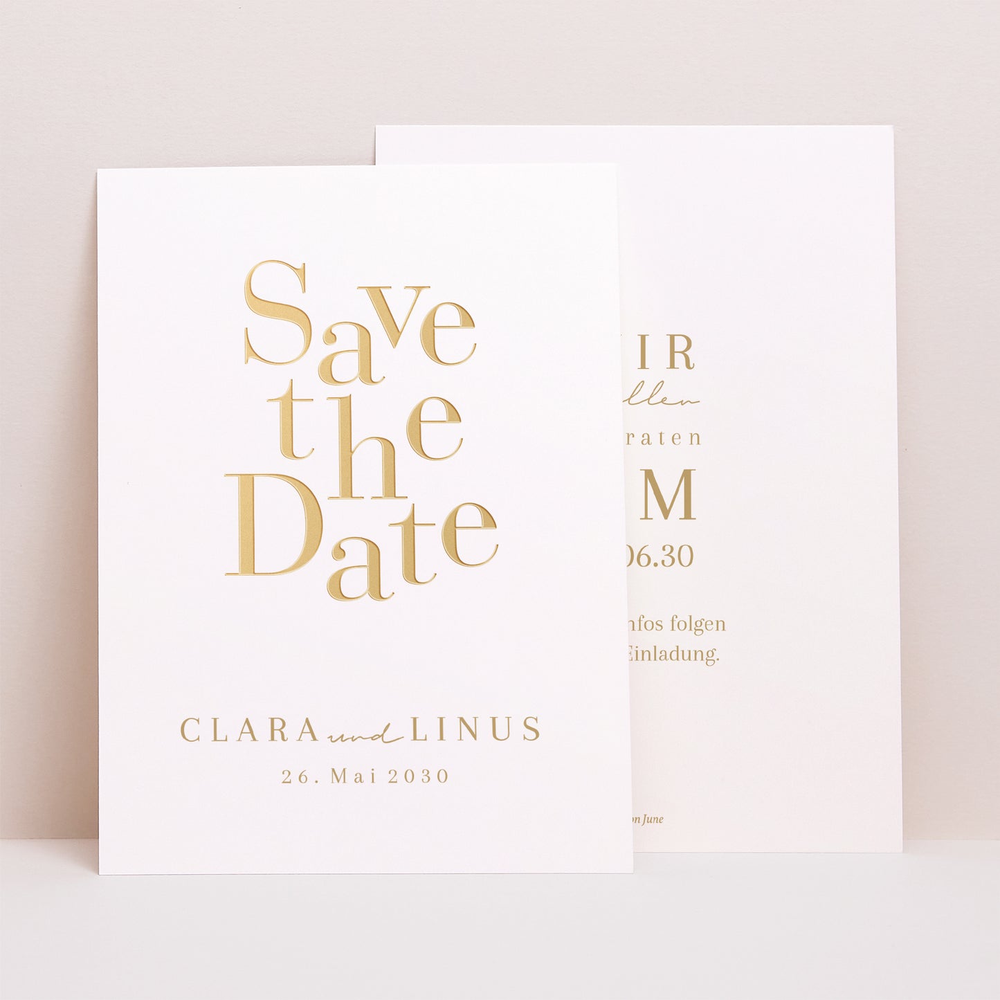 Save the date Karte Hochzeit Porträt Wir heiraten II foto N° 1