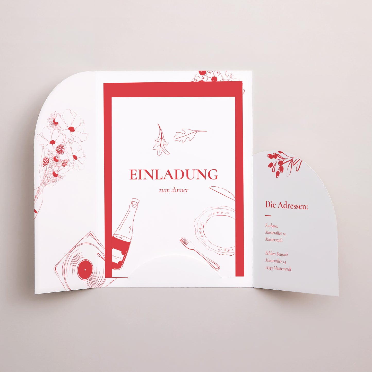 Hochzeitseinladung Hülle für 2 Karten Be our guest! foto N° 3