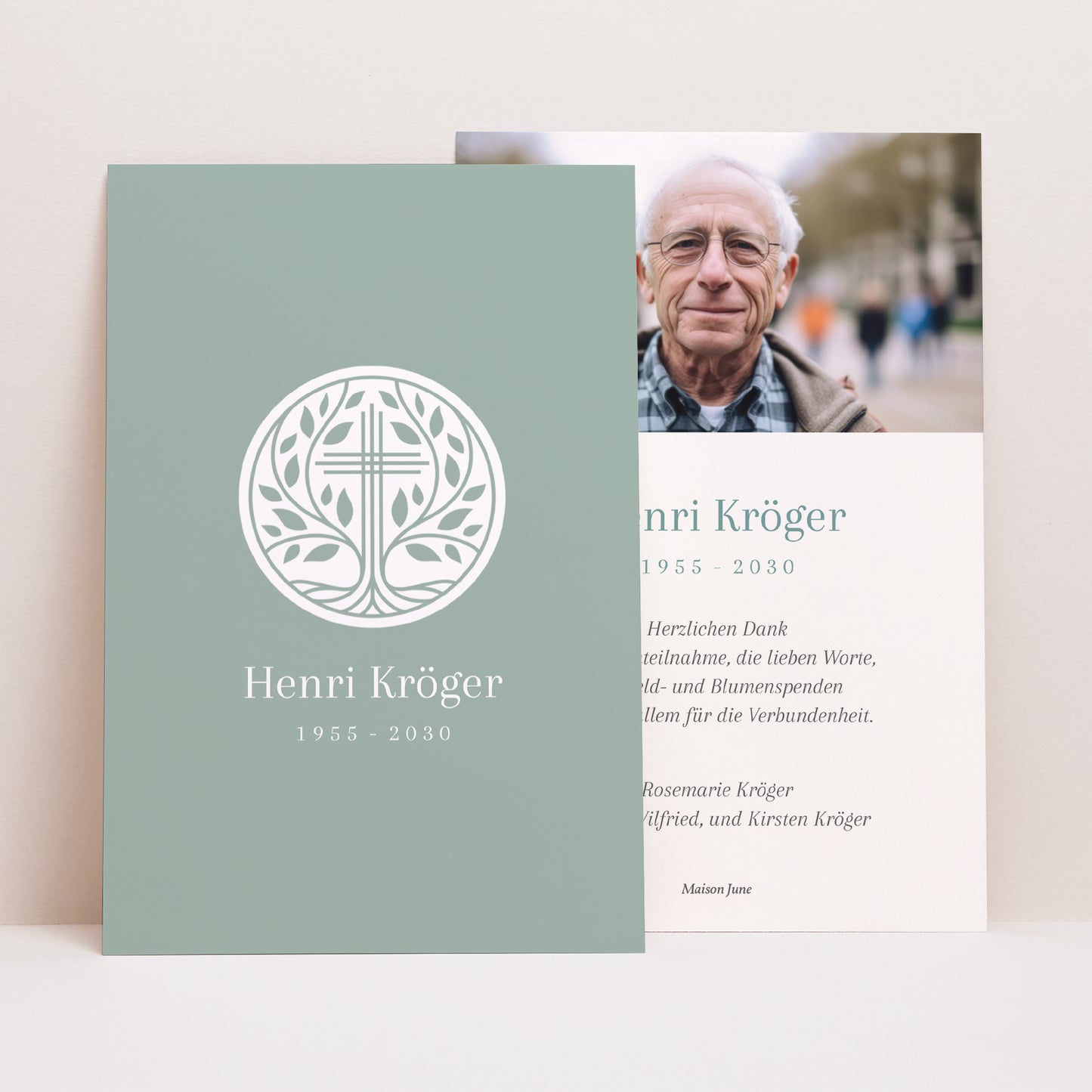 Trauerkarte PortraitPorträt foto N° 1