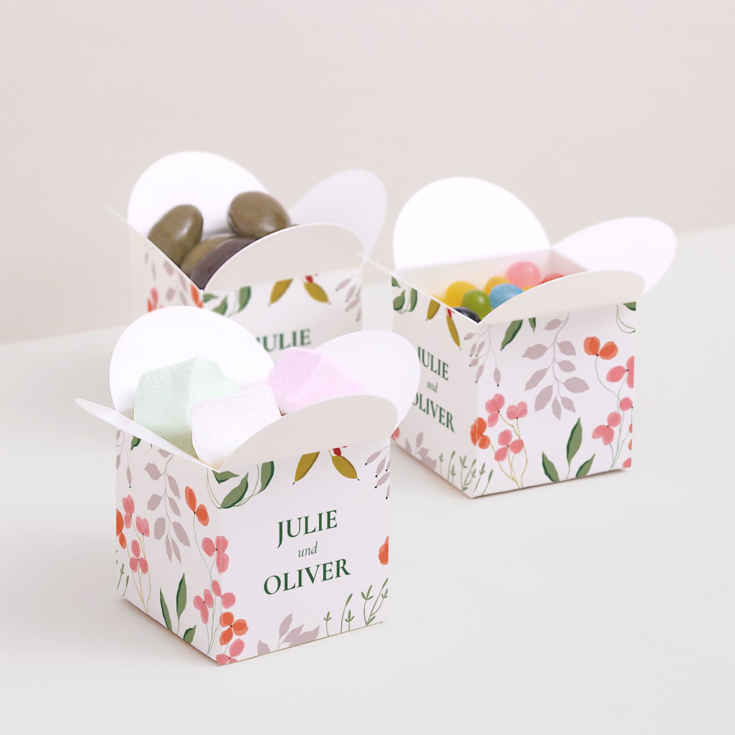 Geschenkbox Hochzeit Schmetterlingsöffnung Pflanzrahmen III foto N° 3