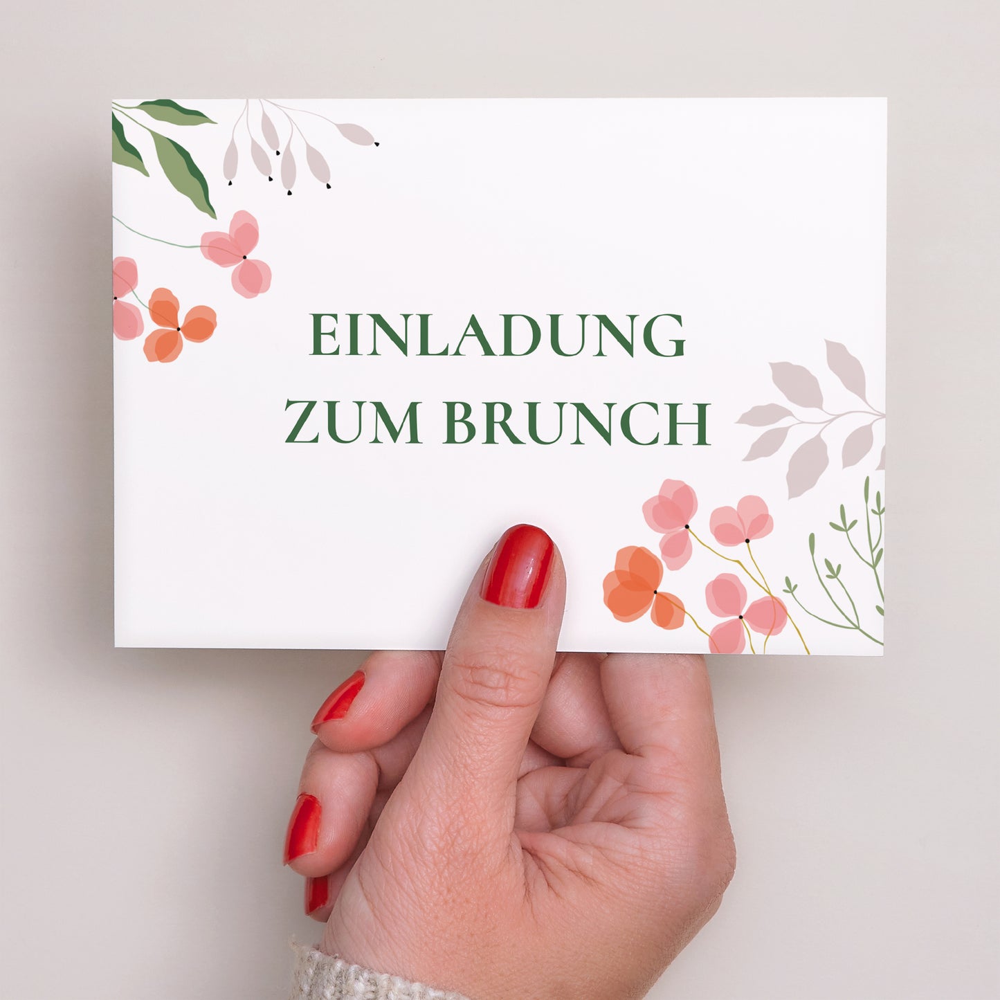 Beilegekarte Hochzeit Landschaft Pflanzrahmen III foto N° 3